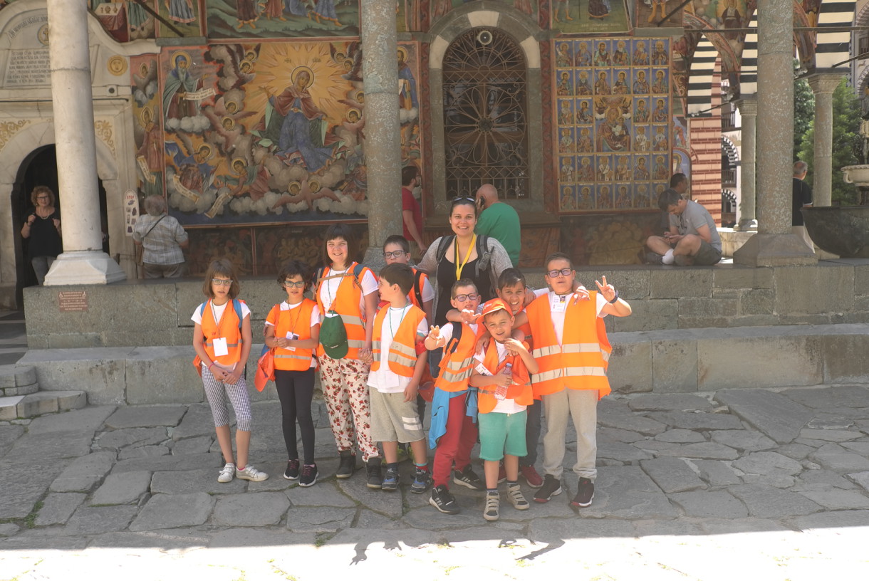 Picture of children in Rila Monastery | Lucky Bansko Kids Camp