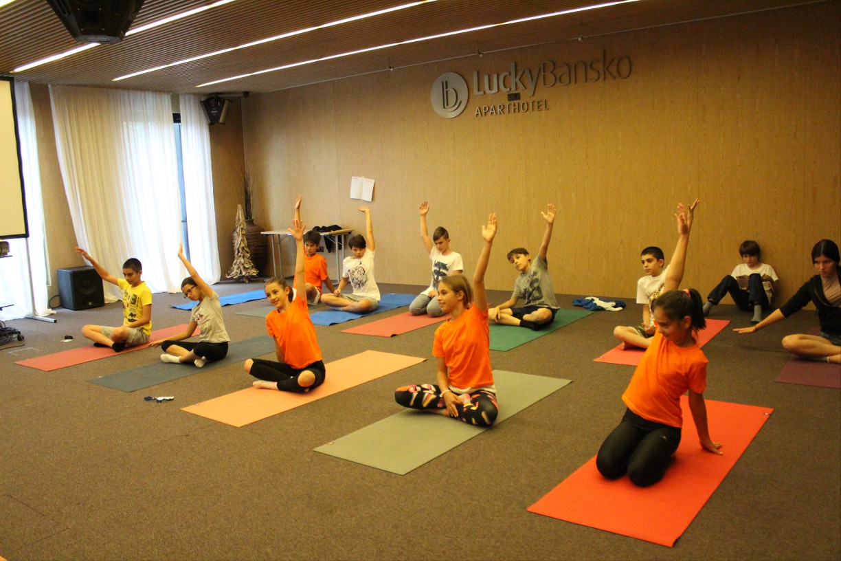 Yoga for children in a hotel | Lucky Bansko Kids Camp